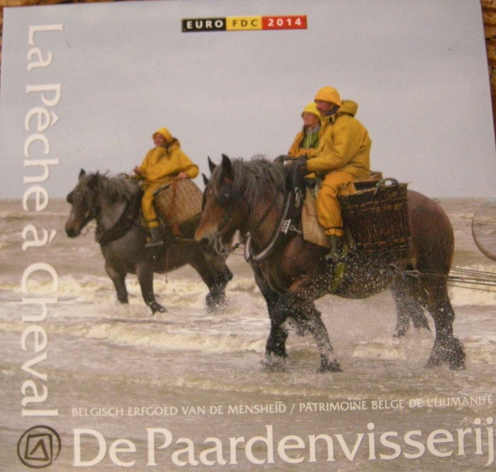 (afbeelding voor) BU set Belgie 2014 met gekleurde penning